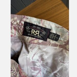 RRL Ralph Lauren Aloha Floral Swim Trunks Shorts Drawstring Nylon Twill Size 34
